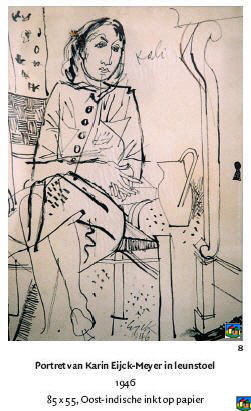 Portret van Karin Eijck-Meyer in leunstoel